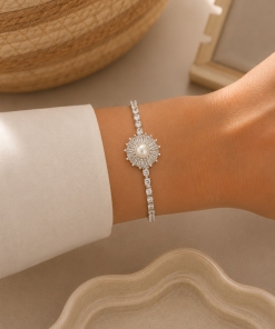 Pulsera con dije giratorio 1062