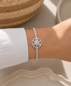 Pulsera con dije giratorio 1054