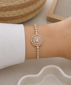 Pulsera ad con dije giratorio 1061