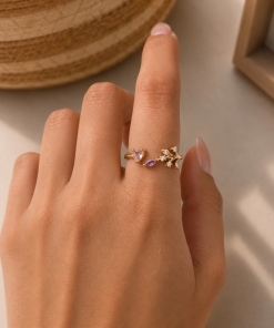 Anillo br dorado (regulable) DKAN2472