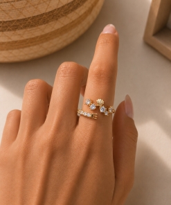 Anillo br dorado (talles 17/ 18) DKAN2181
