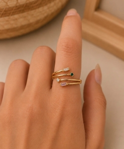 Anillo br dorado (regulable) DKAN2442