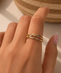 Anillo br dorado (talle 17/ 18) DK2112