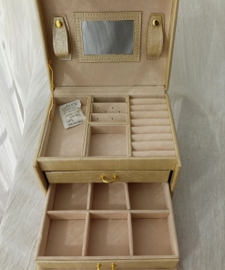 MALETIN EXHIBIDOR C/ESPEJO CREMA BRILLOSO 10030