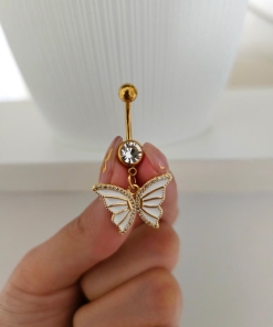 PIERCING DE ACERO DORADO 0445