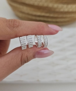 ARGOLLA BR BAÑADO EN PLATA 3129 (MODELO SURTIDO)