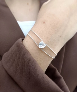 Pulsera de plata (18cm) 8620