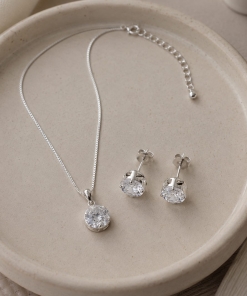 Conjunto de Plata con Aros (45+5cm) 07.00017.0