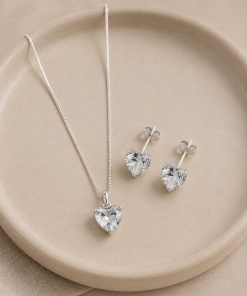 Conjunto de Plata con aros (45+5cm) 07.00088.0