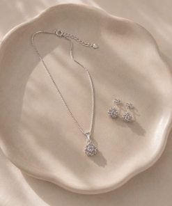 Conjunto de Plata con Aros (45+5cm) 07.00042.0
