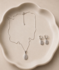 Conjunto de Plata con Aros (45+5cm) 07.00097.8