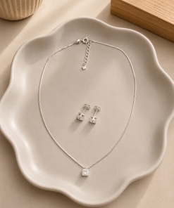 Conjunto de Plata con Aros (45+5cm) 07.00005.0