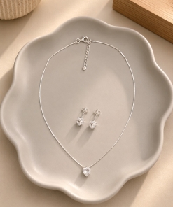 Conjunto de Plata con Aros (45+5cm) 07.00003.0