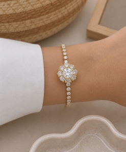 Pulsera con dije giratorio 1051