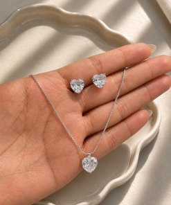 Conjunto de Plata con aros (45+5cm) 07.00088.0