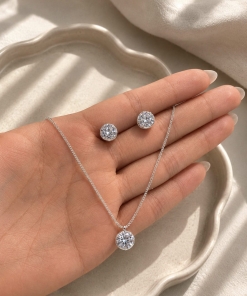 Conjunto de Plata con Aros (45+5cm) 07.00017.0