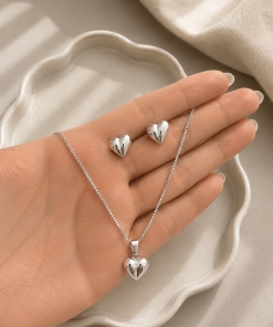 Conjunto de Plata con Aros (45+5cm) 07.00043.0