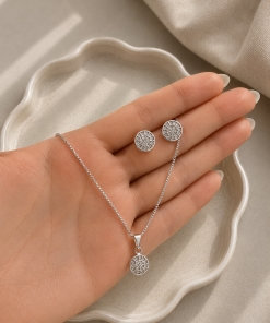 Conjunto de Plata con Aros (45+5cm) 07.00047.0