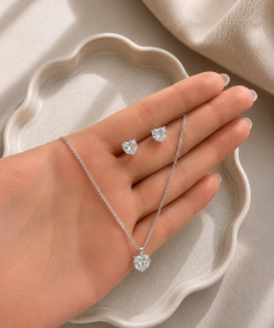Conjunto de Plata con Aros (45+5cm) 07.00003.0