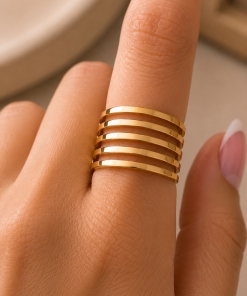 ANILLO DORADO AN 217 (TALLE 17,18,19) MODELO SURTIDO