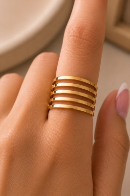 ANILLO DORADO AN 217 (TALLE 17,18,19) MODELO SURTIDO