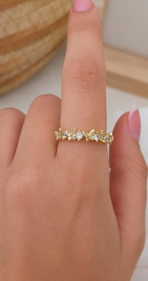 ANILLO DORADO AN619 (TALLE 17,18,19) MODELO SURTIDO