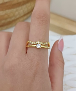 ANILLO DORADO AN605 (TALLE 17,18,19) MODELO SURTIDO