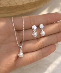 CONJUNTO DE PLATA CON AROS (45+5cm) 07.00086.0