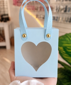CAJA DE REGALO CON MANIJA 4524CELESTE