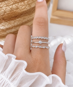 SET X3 ANILLOS AB DKAN221BL (TALLE 17 Y 18)