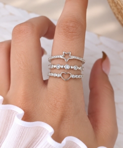 SET X3 ANILLOS AB DKAN225BL (TALLE 17 Y 18)