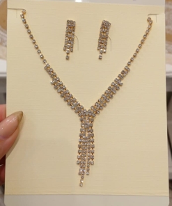 CONJUNTO DE GARGANTILLA + AROS DORADO 7960060643049 (modelos surtido)