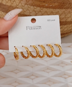 SET X3 PARES DE AROS AD 5387