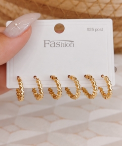 SET X3 PARES DE AROS AD 5398